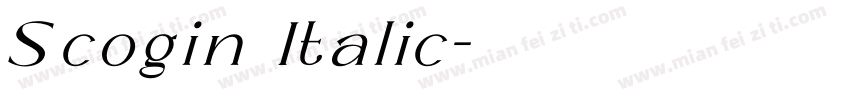 Scogin Italic字体转换
